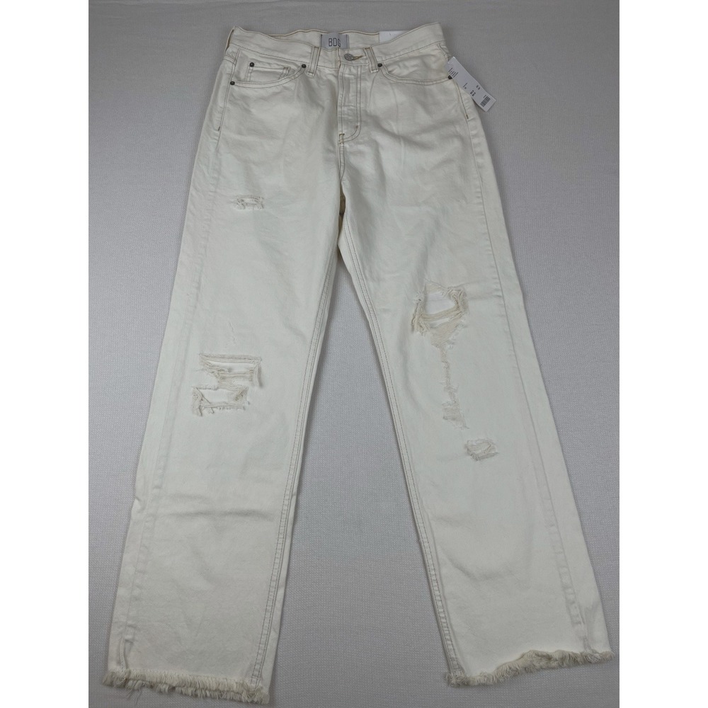 Urban Outfitters BDG Distressed High Waist Straight Leg Cowboy Jean 30 Pearl NWT
